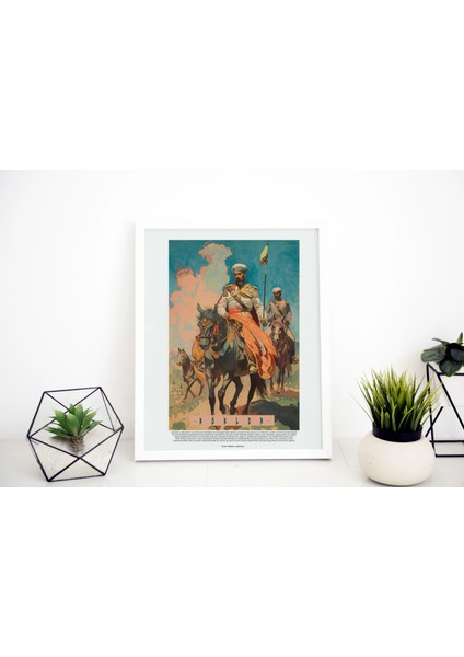 Süvari Sanatsal Tablo, Mutfak Duvar Dekor Poster