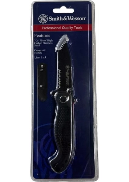 Smith & Wesson® Negro Plegable Taktik Bıçak Cktacbscp