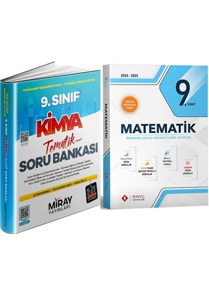 2025 9. Sınıf Kimya Konu Özetli Soru Ve 9. Sınıf Matematik Modüler Set