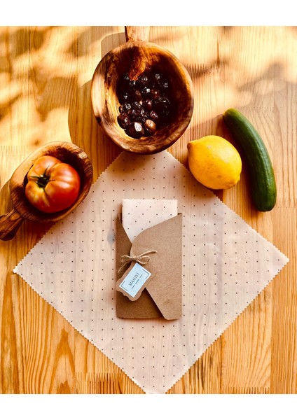 Balmumu Tekrar Kullanılabilen Gıda Saklama Bezi & Kumaşı - 1 Adet - 40 x 40 cm