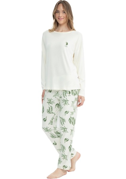 Kadın Uzun Kollu Yuvarlak Yaka Pijama Takımı S25106 fiyatları