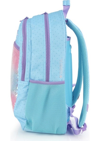 Okul Sırt Çantası Fantasy Orijinal 2 Bölmeli Kız Çocuk İlkokul ve Ortaokul Çantası Dayanıklı 23L Mavi Pullu fiyatları