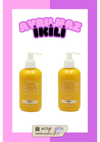 Amonyaksız Sarı Renkli Saç Boyası 250 ml X2 Adet Kokusuz Su Bazlı Yellow Hair Dye