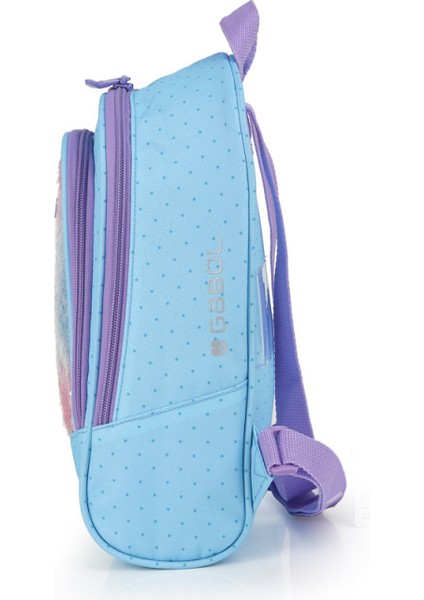 Anaokulu Sırt Çantası Fantasy Orijinal Kız Çocuk Çift Bölmeli Dayanıklı, Su Geçirmez Mini Çanta 7 Litre Mavi Pullu fiyatları