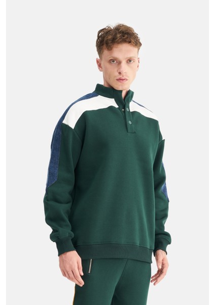 Erkek Kontrast Kol Detaylı Oversize Sweatshirt fiyatları