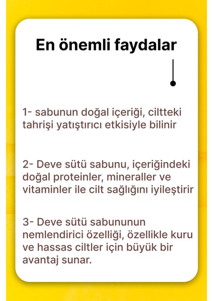 Deve Sütü Sabunu El Yapımı Kuru Ve Hassas Ciltler 136 G