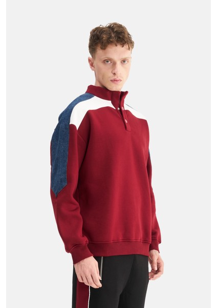 Erkek Kontrast Kol Detaylı Oversize Sweatshirt fiyatları