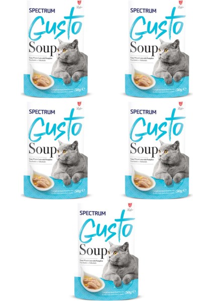 Gusto Ton Balıklı ve Bal Kabaklı Kedi Çorbası 50 gr 5 Adet