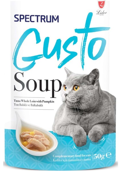 Gusto Ton Balıklı ve Bal Kabaklı Kedi Çorbası 50 gr 5 Adet