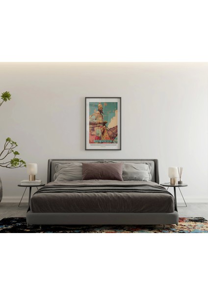 Süvari Sanatsal Tablo, Eski Türk Motifli Duvar Dekor Poster modelleri