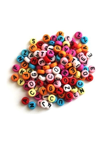50 gr Harf Boncuk 4x7mm Karışık Renkli Harf Boncuk (50 gr ~375 Adet) modelleri