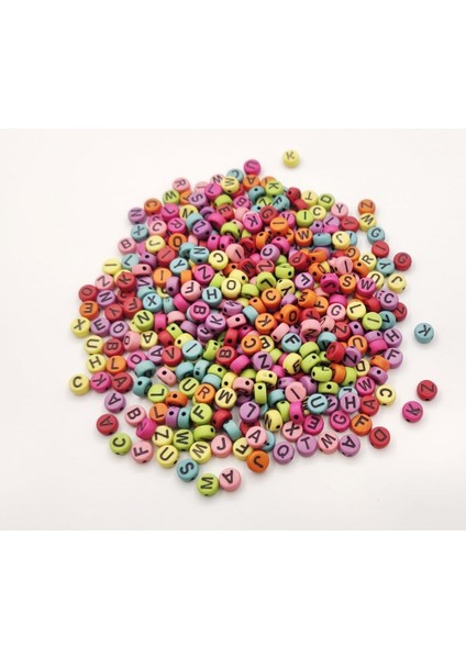 50 gr Harf Boncuk 4x7mm Karışık Renkli Harf Boncuk (50 gr ~375 Adet) fırsatları