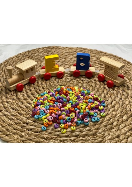 50 gr Harf Boncuk 4x7mm Karışık Renkli Harf Boncuk (50 gr ~375 Adet) indirimleri