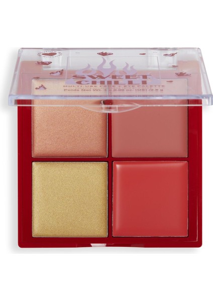 Sweet Chilli Cream Blush & Highlight Quad - Krem Allık Ve Aydınlatıcı 4'Lü