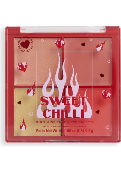 Sweet Chilli Cream Blush & Highlight Quad - Krem Allık Ve Aydınlatıcı 4'Lü