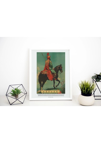 Süvari Sanatsal Tablo, Atlı Savaşçı Duvar Dekor Poster