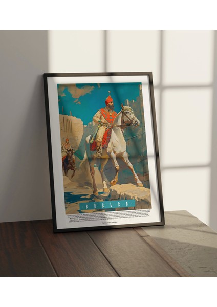 Atlı Şovalye Duvar Dekor Tablo, Modern Ofis Poster