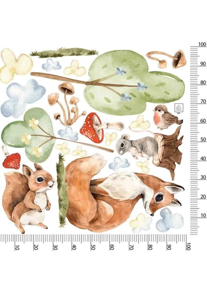 Safari Dünyası Orman Arkadaşları Duvar Sticker Seti modelleri