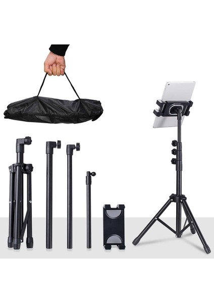 145 cm Yükseklik Ayarlı Monopod Tripod 4.7" - 12.9" Inc Uyumlu Tablet Tutucu