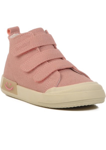 Walkway Pudra Unisex Cırtlı Çocuk Sneaker Rocky 34-P