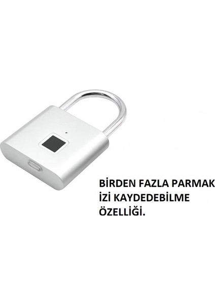 Parmak Izi Teknolojili Akıllı Asma Kilit Güvenli Ve Kolay Kullanım Çoklu Parmak Izi Ekleme Dayanıklı