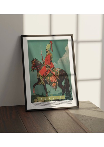 Atlı Şovalye Duvar Dekor Tablo, Modern Ofis Dekor Poster