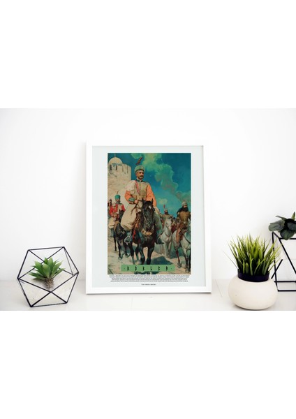Atlı Şovalye Illüstrasyon Duvar Dekor Tablo, Modern Ev Dekor Poster