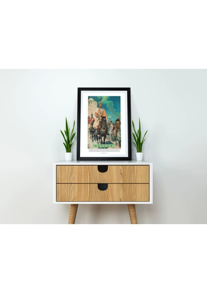 Atlı Şovalye Illüstrasyon Duvar Dekor Tablo, Modern Ev Dekor Poster