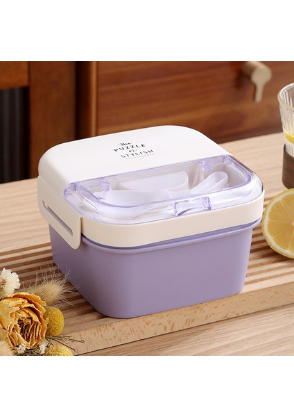 Çift Katmanlı Salata Öğle Yemeği Kutusu Taşınabilir Yemek Kabı (Yurt Dışından)
