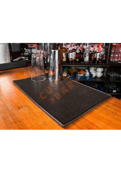-Siyah Bar Lastiği-Bar Matı- Barmen Matı- 30X45 Cm-Kurutma Matı-Bulaşık Matı- indirimleri