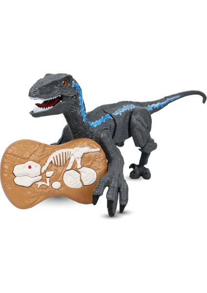 Oyuncak Uzaktan Kumandalı Dinazor Dinozor Sesli Işıklı Velociraptor 45 cm