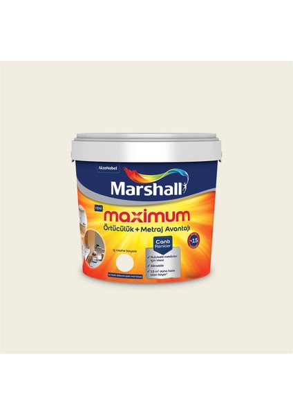 Damla Sakızı 2,5 Litre Maximum Su Bazlı Silikonlu Ipek Mat Iç Cephe Boyası (MARSHALL.5309483)