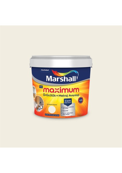 Damla Sakızı 7,5 Litre Maximum Su Bazlı Silikonlu Ipek Mat Iç Cephe Boyası (MARSHALL.5309482)