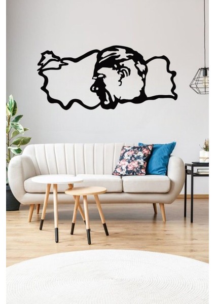 Atatürk Profilli Türkiye Haritası Dekoratif Metal Duvar Tablosu