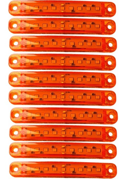 9 Ledli 10 Adet Parmak Led Turuncu
