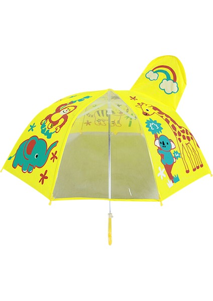 Sarı Fil Çocuk Çizgi Film Şemsiyesi (Yurt Dışından)