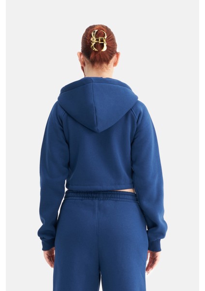 Kadın Fermuarlı Kapüşonlu Crop Sweatshirt fırsatları
