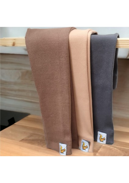 3'lü Kaşkorse Fitilli Tayt / Bebek - Çocuk Taytı 0-7 Yaş