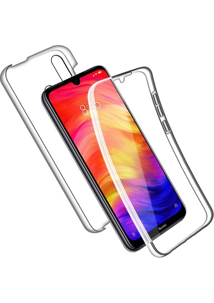 Xiaomi Redmi Note 8 360 Derece Kılıf Kristal Silikon Şeffaf Soft Ön Arka