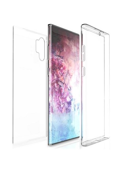 Samsung Galaxy Note 10 360 Derece Kılıf Kristal Silikon Şeffaf Soft Ön Arka