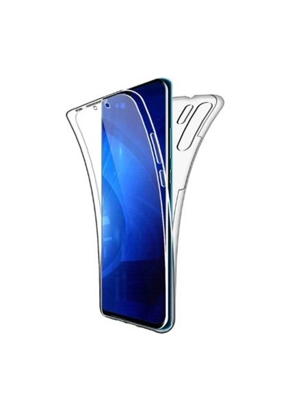 Skyarc Huawei P30 360 Derece Kılıf Kristal Silikon Şeffaf Soft Ön Arka