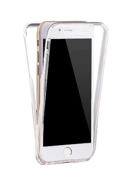 Apple iPhone 7 Plus 360 Derece Kılıf Kristal Silikon Şeffaf Soft Ön Arka