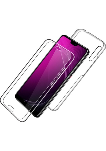 Huawei P20 Pro 360 Derece Kılıf Kristal Silikon Şeffaf Soft Ön Arka