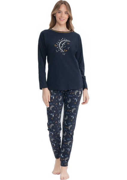 U.s. Polo Assn. Kadın Uzun Kollu Yuvarlak Yaka Pijama Takımı S25118