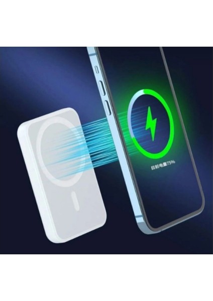 Magsafe Battery Pack Powerbank Kablosuz Şarj Cihazı Iphone Uyumlu Taşınabilir