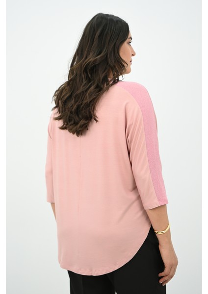 Kadın Büyük Beden Kolları Sim Detaylı Bluz 1855 indirimleri
