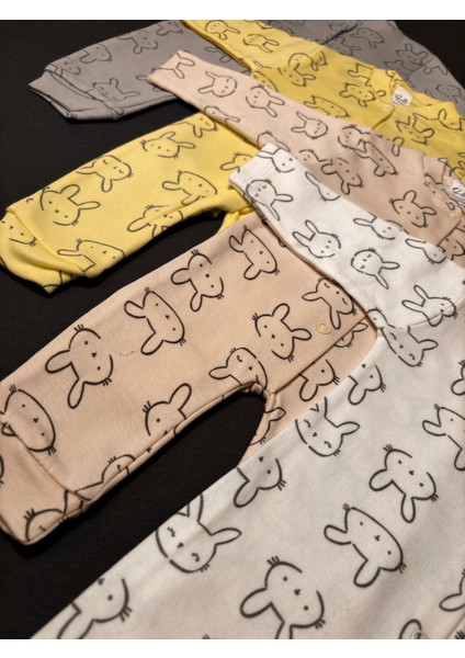 %100 Pamuk 4lü Organik Bebek Tulum, Yeni Doğan Hediyelik Pamuklu Lüks Bebek Tulum fırsatları