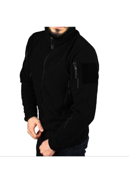 Erkek Siyah 6 Cepli Askeri Taktikal Polar Mont1