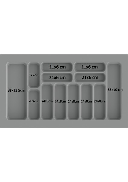 86 x 49Cm. Çekmece İçi Kaşıklık Kepçelık (78,5 x 40 Cm.'e Kadar Kesilebilir)