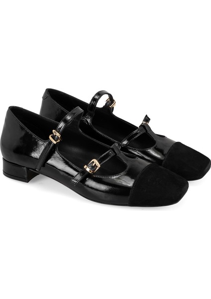 Elni Siyah Kadın Günlük Deri Ayakkabı